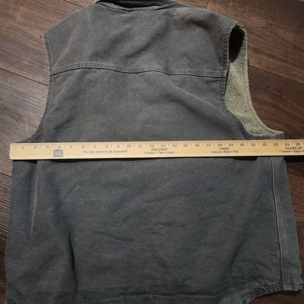 Carhartt Mens Sherpa Lined Duck Canvas Vest V33 GVL XL Gravel Gray Chore - Picture 8 of 8